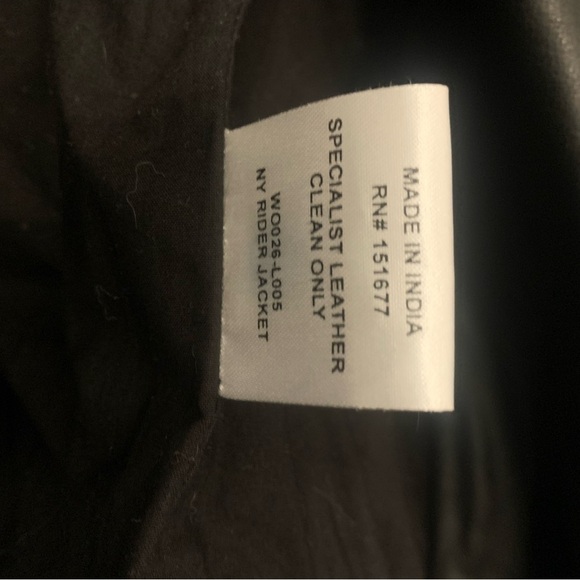 Oak Leather Cropped Moto Jacket in Black Silver Zipper Detailing Size XS - Picture 8 of 8